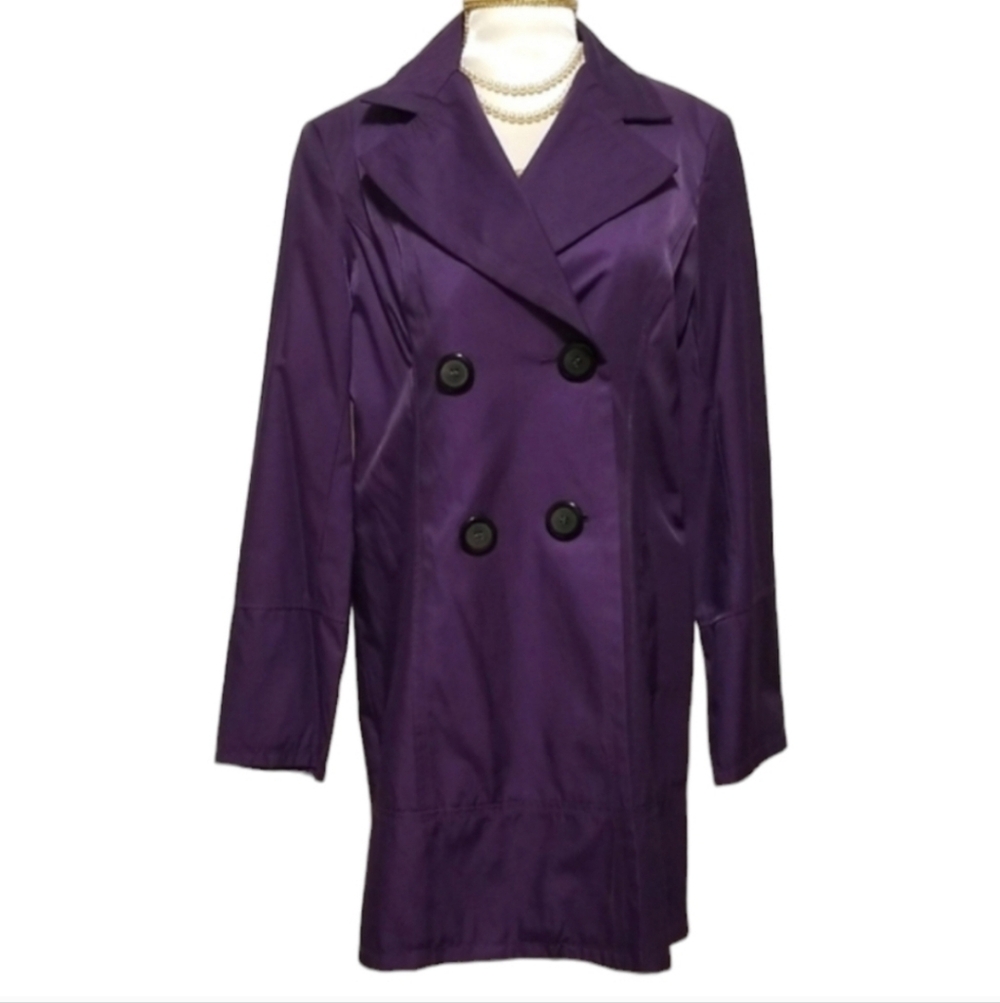 Vintage Style Marvin Richards New York Purple Trench Coat